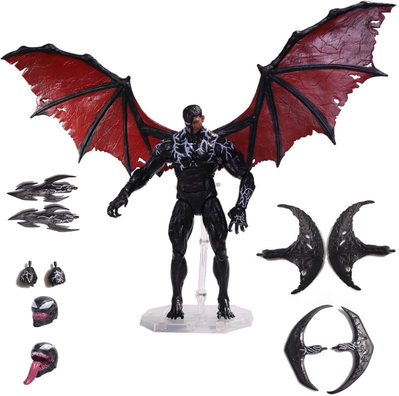 Figurine，Marvel Superhero Massacre Movie Figurine Venom 2-Joint Movable Model Ornament Peripheral Dolls