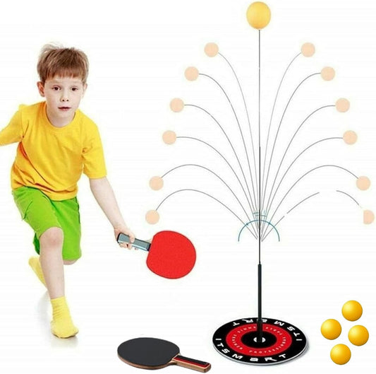 Table Tennis Self-Training,Table Tennis Trainer with Elastic Soft Shaft,Portable Table Tennis Trainer for Indoor Or Outdoor Use.Table Tennis Training Device Practice Ball Bulk for Children Adult