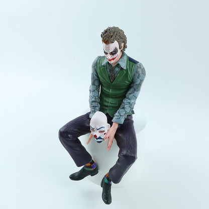 Skyprime DC Comic Inspired Joker Action Figure - PVC Collectible Decor for Adults, Dark Knight & Suicide Squad Theme, Includes Chair, 9.45in