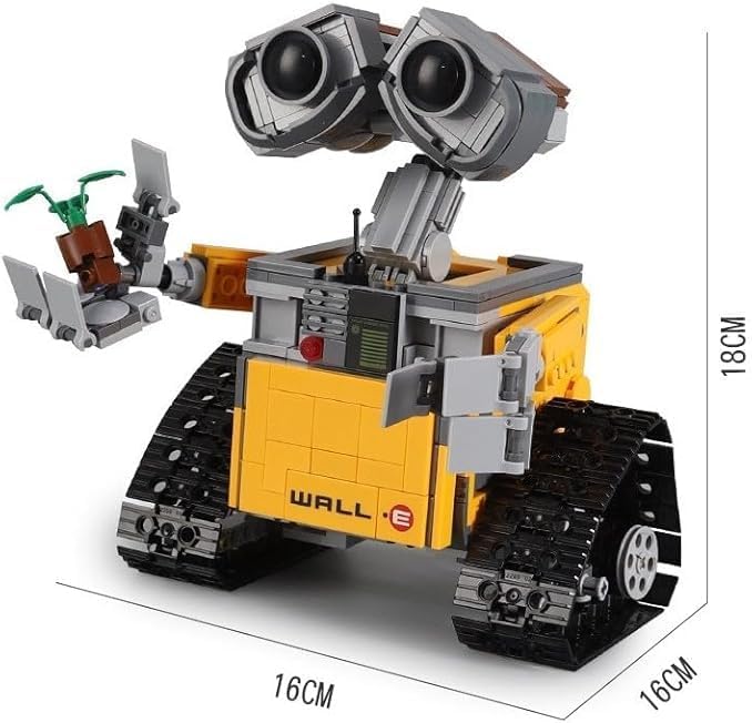 Skyprime Wall-E - Modelo de robot inspirado en Lego, regalo de juguete de bloques de construcción de rompecabezas, 7.1 pulgadas