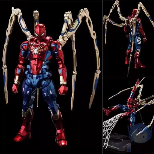 Iron Spider-Man figure, armored joints, movable ornaments model